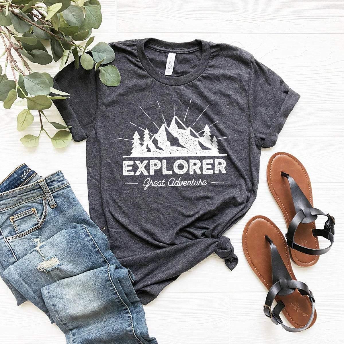 Explorer Shirt,Camping Shirt,Hiking Shirt,Adventure Shirt,Climbing Shirt,Wanderlust Shirt,TraveL Shirt,Camper Shirt,Outdoor Shirt