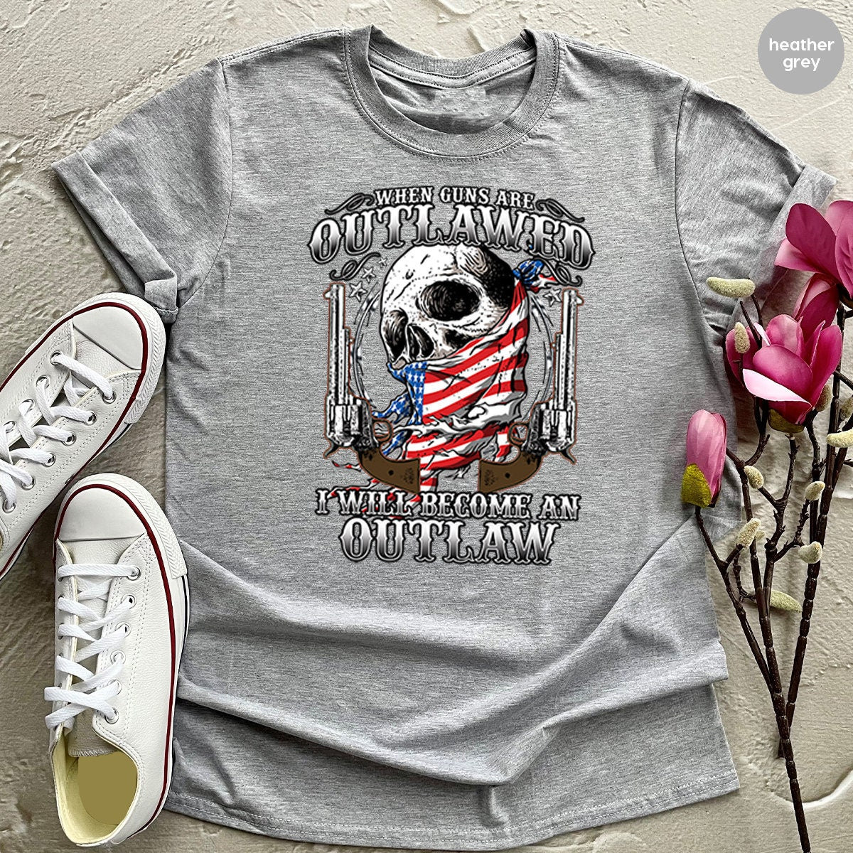 Gun T Shirt,When Gun Is Outlawed I Will Become An Shirt,Shirt With