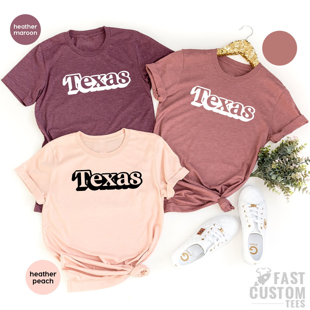 Love Home TEXAS State Iconic T-Shirt for Texans