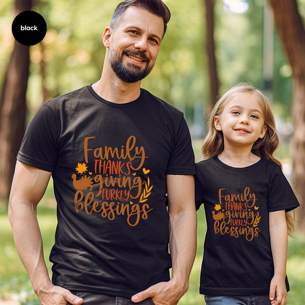 Family Thanksgiving Shirts, Gifts for Family, Autumn Crewneck Sweatshirt, Matching Family TShirts, Fall Vneck Tshirt, Turkey Graphic Tees