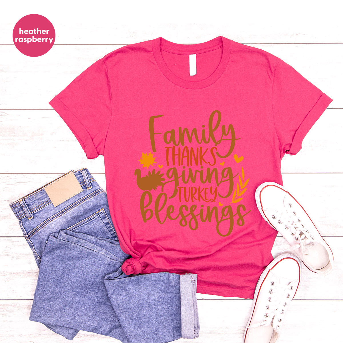 Family Thanksgiving Shirts, Gifts for Family, Autumn Crewneck Sweatshirt, Matching Family TShirts, Fall Vneck Tshirt, Turkey Graphic Tees