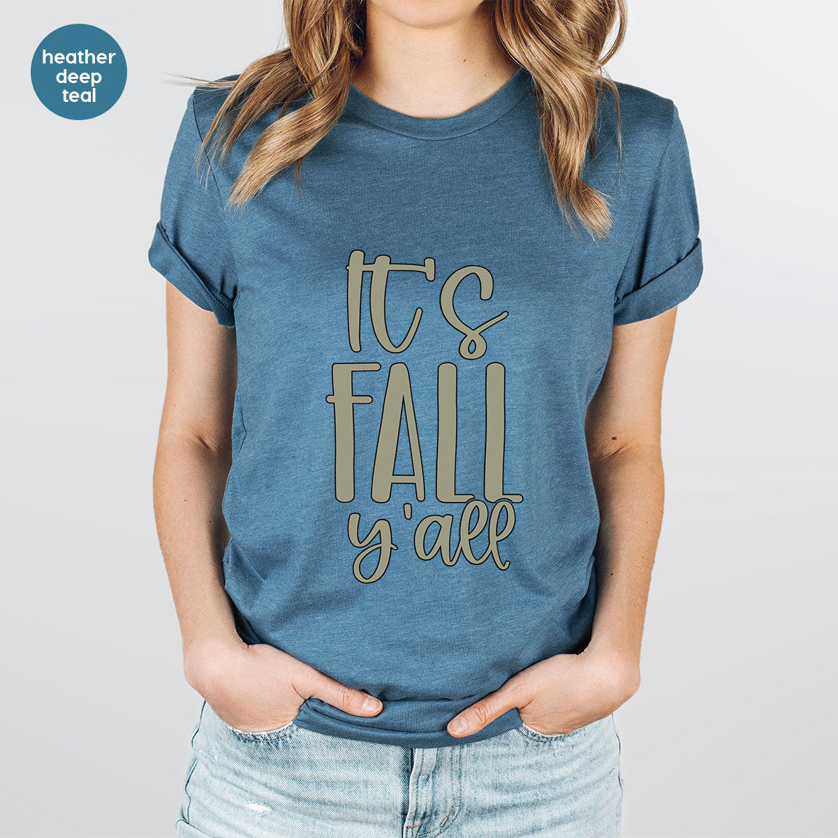 Fall Crewneck Sweatshirt, Its Fall Yall T-Shirt, Fall Gifts, Gifts for Her, Autumn Clothing, Thanksgiving Graphic Tees, Toddler T Shirt