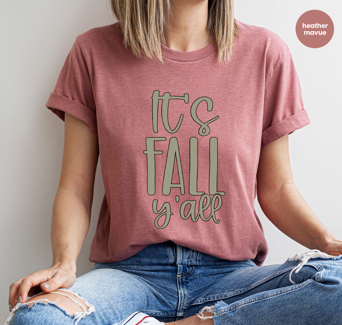 Fall Crewneck Sweatshirt, Its Fall Yall T-Shirt, Fall Gifts, Gifts for Her, Autumn Clothing, Thanksgiving Graphic Tees, Toddler T Shirt