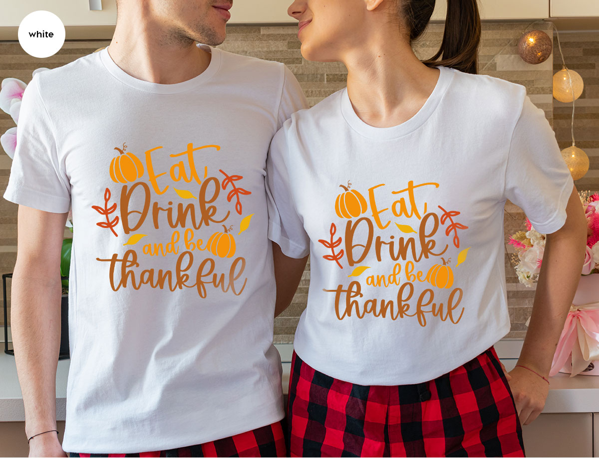 Cute Pumpkin T-Shirt, Fall Graphic Tees, Thankful Gifts, Thanksgiving Outfits, Autumn Crewneck Sweatshirt, Fall Leaves Vneck Shirt