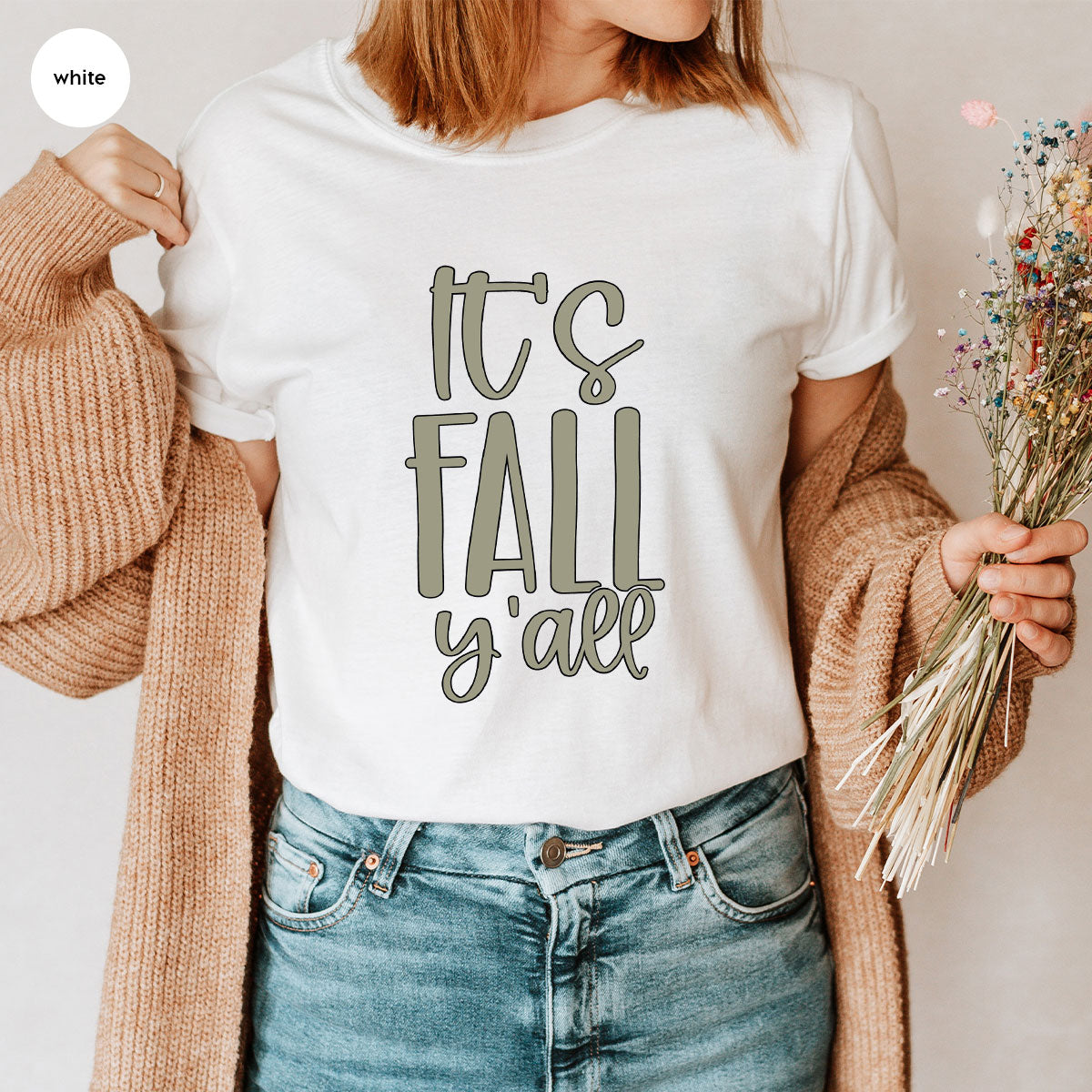 Fall Crewneck Sweatshirt, Its Fall Yall T-Shirt, Fall Gifts, Gifts for Her, Autumn Clothing, Thanksgiving Graphic Tees, Toddler T Shirt