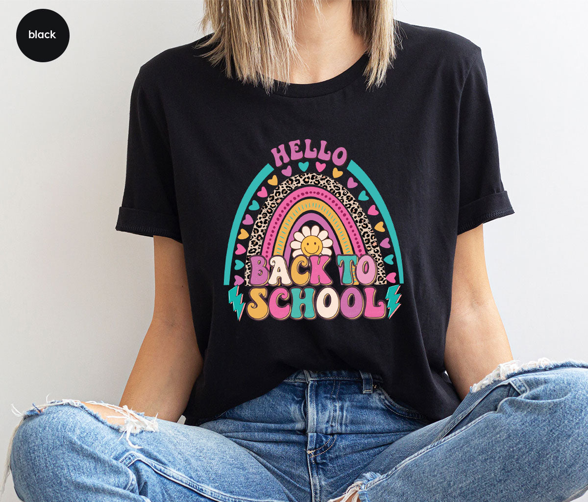 Inspirational Teacher Shirt, First Day Of School Clothing, Welcome Back To School Tshirt,n ainbow Graphic Tee