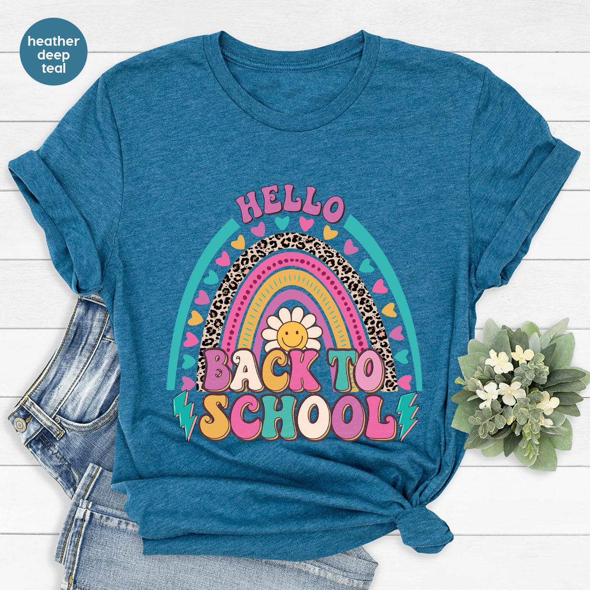 Inspirational Teacher Shirt, First Day Of School Clothing, Welcome Back To School Tshirt,n ainbow Graphic Tee