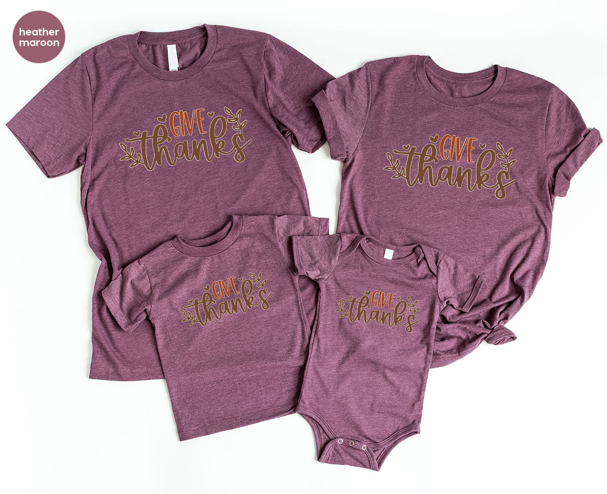 Thanksgiving Shirts, Thankful T-Shirt, Fall Vneck Tshirt, Matching Family Outfits, Thanksgiving Gifts, Kids Graphic Tees, Autumn Sweatshirt