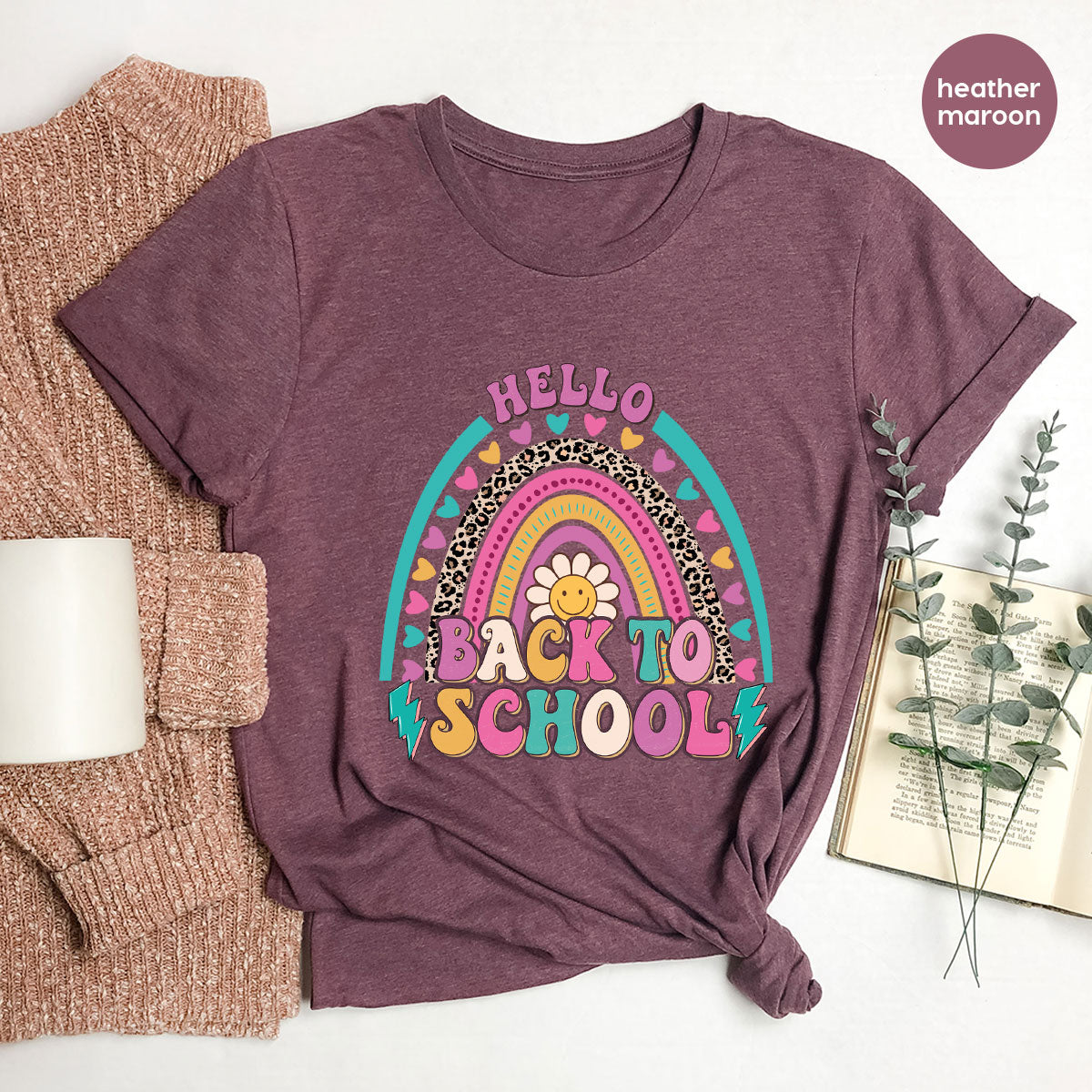 Inspirational Teacher Shirt, First Day Of School Clothing, Welcome Back To School Tshirt,n ainbow Graphic Tee