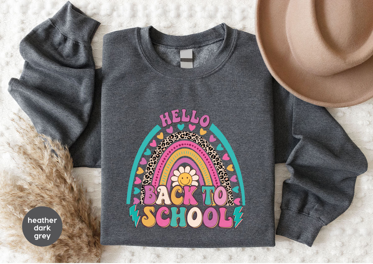 Inspirational Teacher Shirt, First Day Of School Clothing, Welcome Back To School Tshirt,n ainbow Graphic Tee