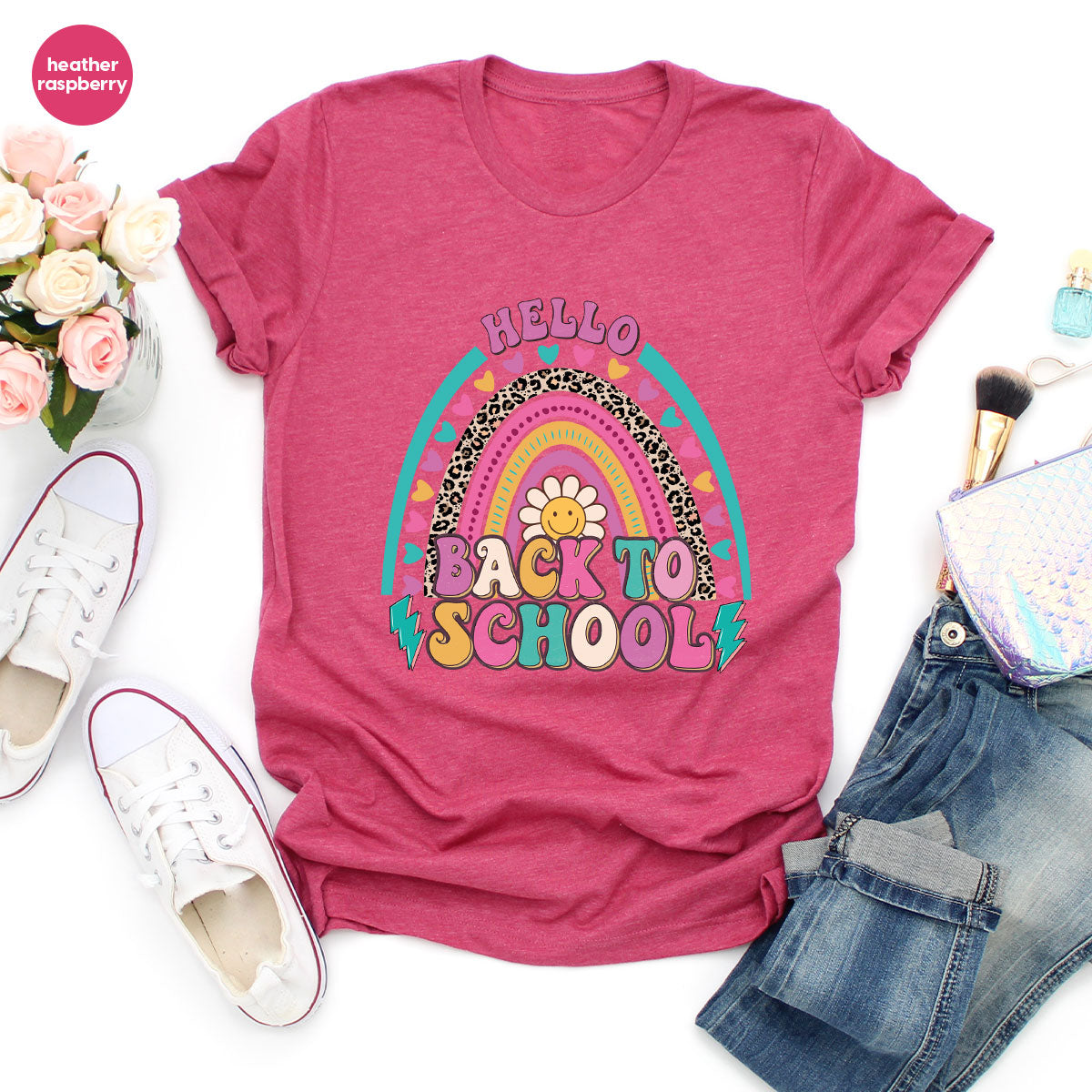 Inspirational Teacher Shirt, First Day Of School Clothing, Welcome Back To School Tshirt,n ainbow Graphic Tee