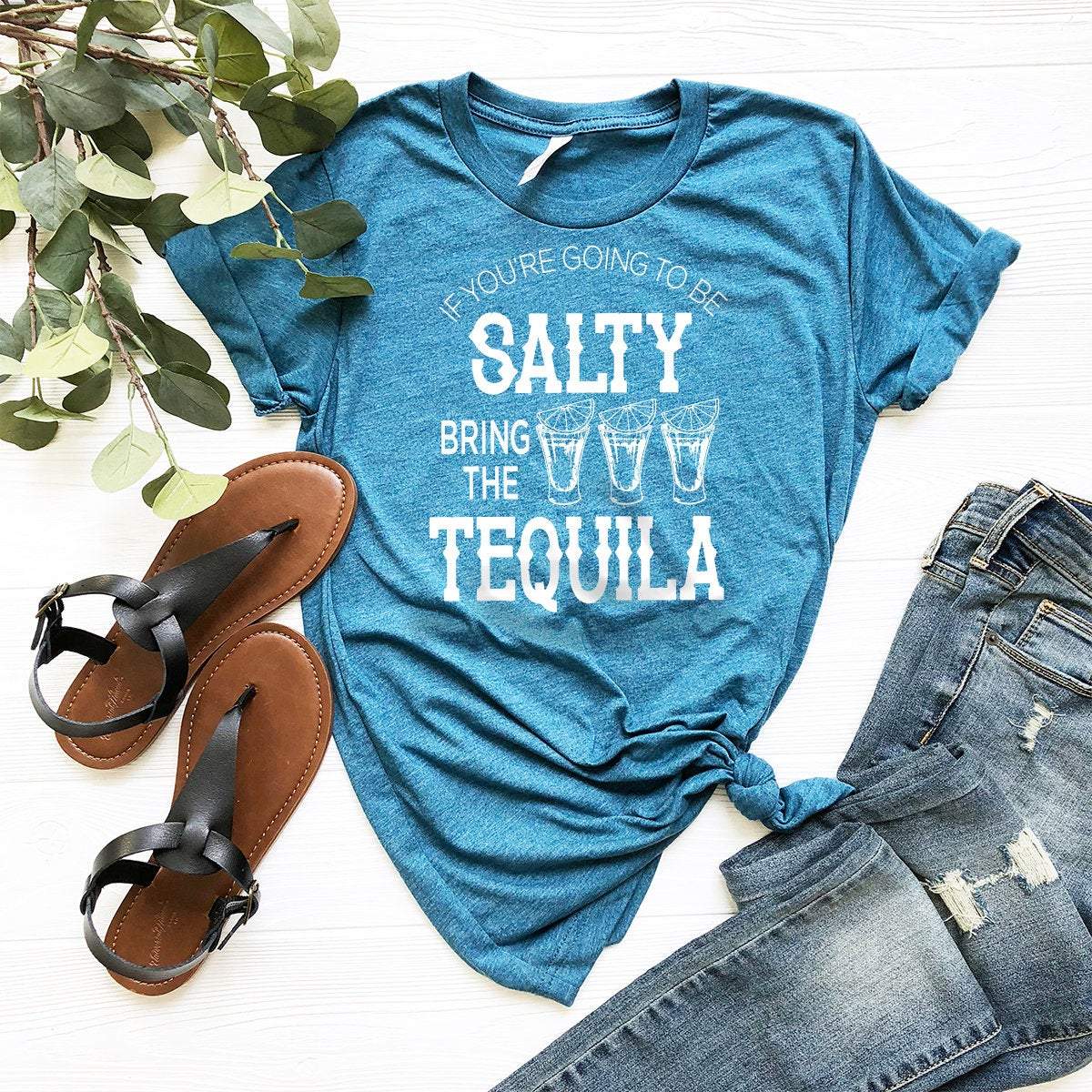 If You're Going to be Salty At Least Bring the Tequila - Engraved 12 oz  White Wine Cup Unique Funny Birthday Gift Graduation Gifts for Men or Women  Probably Tequila drinking Hilarious