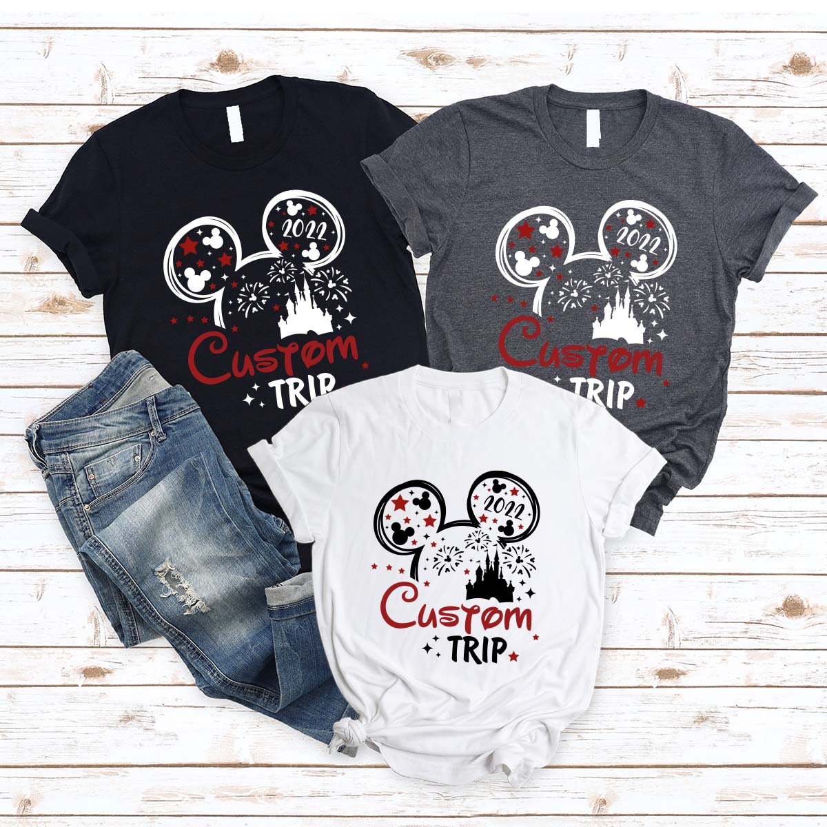 Custom Disney Vacation Shirt, Kids Disney Shirts, Disney Graphic Tees, Disney Ear Shirt, Disney Mickey Silhouette Tee, Disney Family Shirts