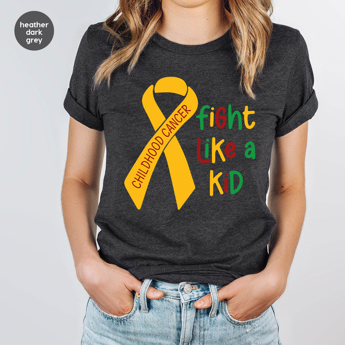 Fighting Like A Kid Shirt, Cancer Fight Shirt, Childhood Canver Fighter t-Shirt, Gift For Cancer Kids