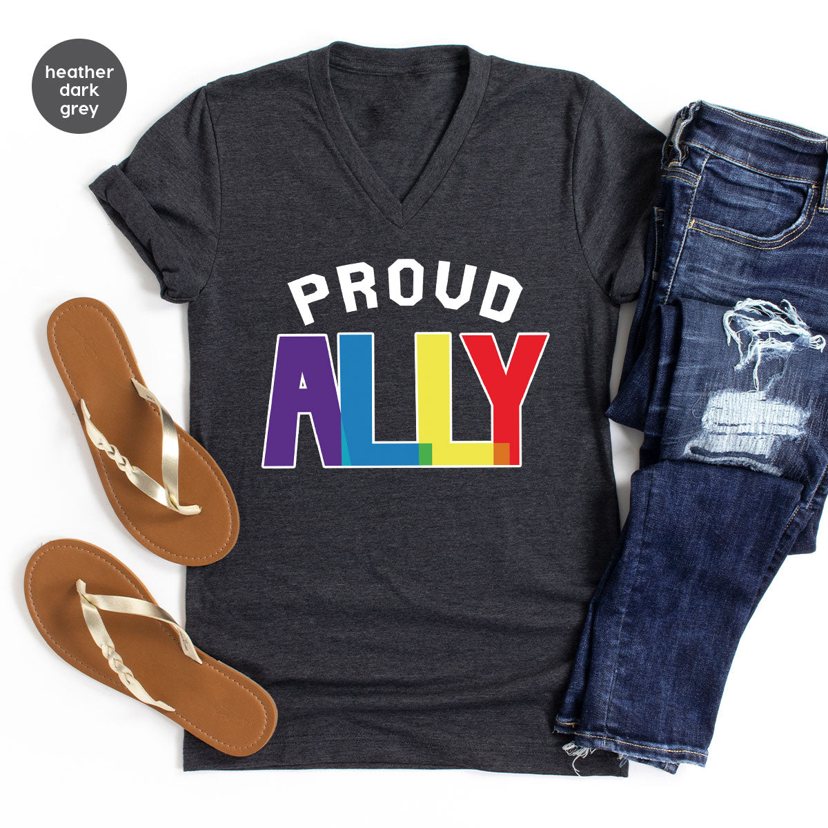 Proud Ally Shirt, LGBT Ally T-Shirt, LGBT Proud Tee