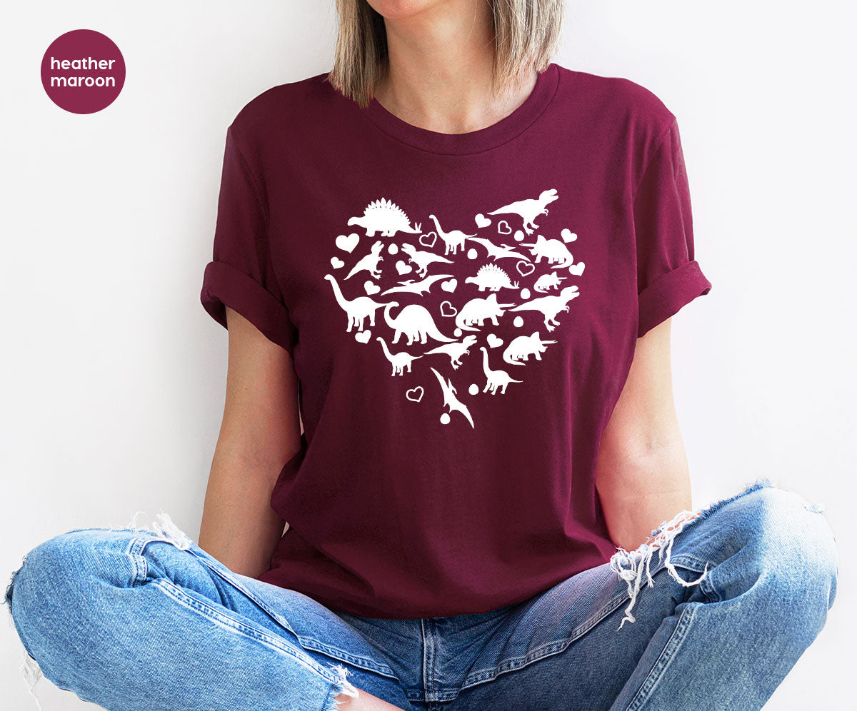 Dinosaur Shirt, Valentine Dinosaur T-Shirt, 2023 Valentine Gift