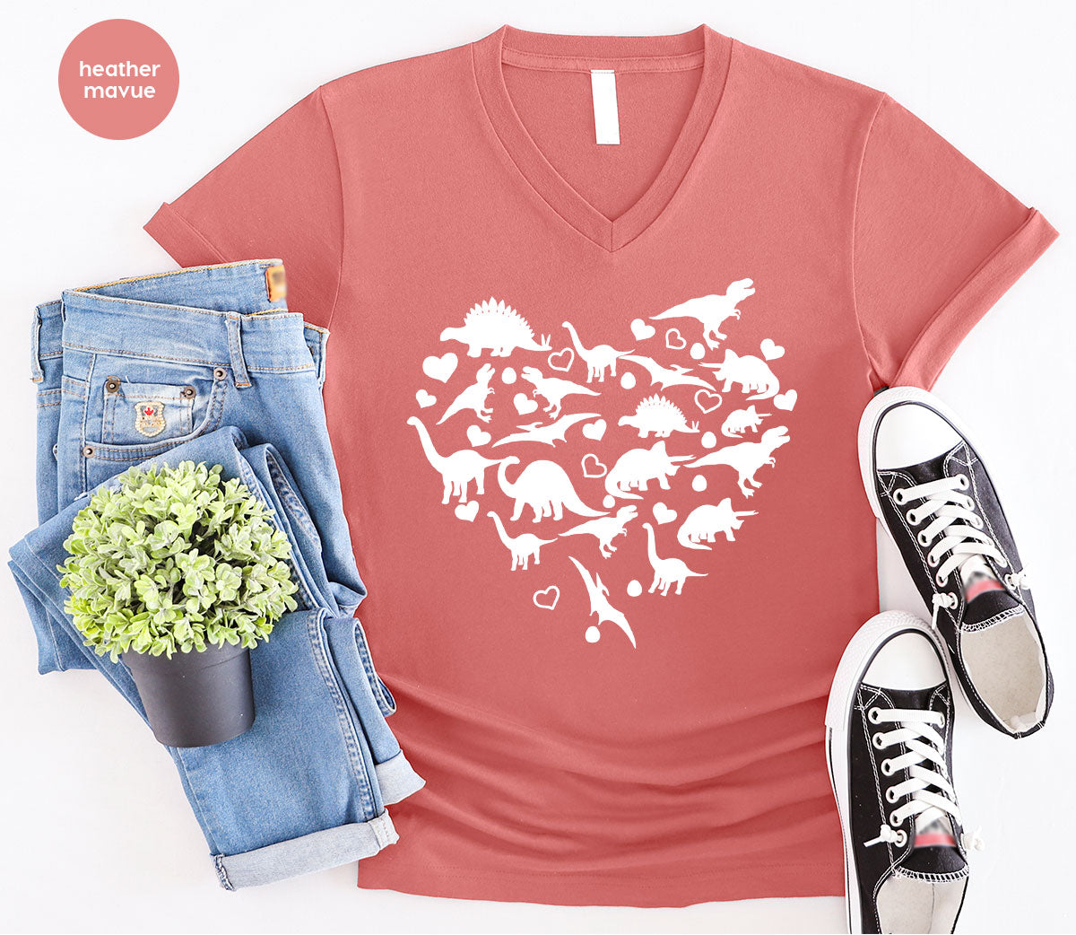 Dinosaur Shirt, Valentine Dinosaur T-Shirt, 2023 Valentine Gift