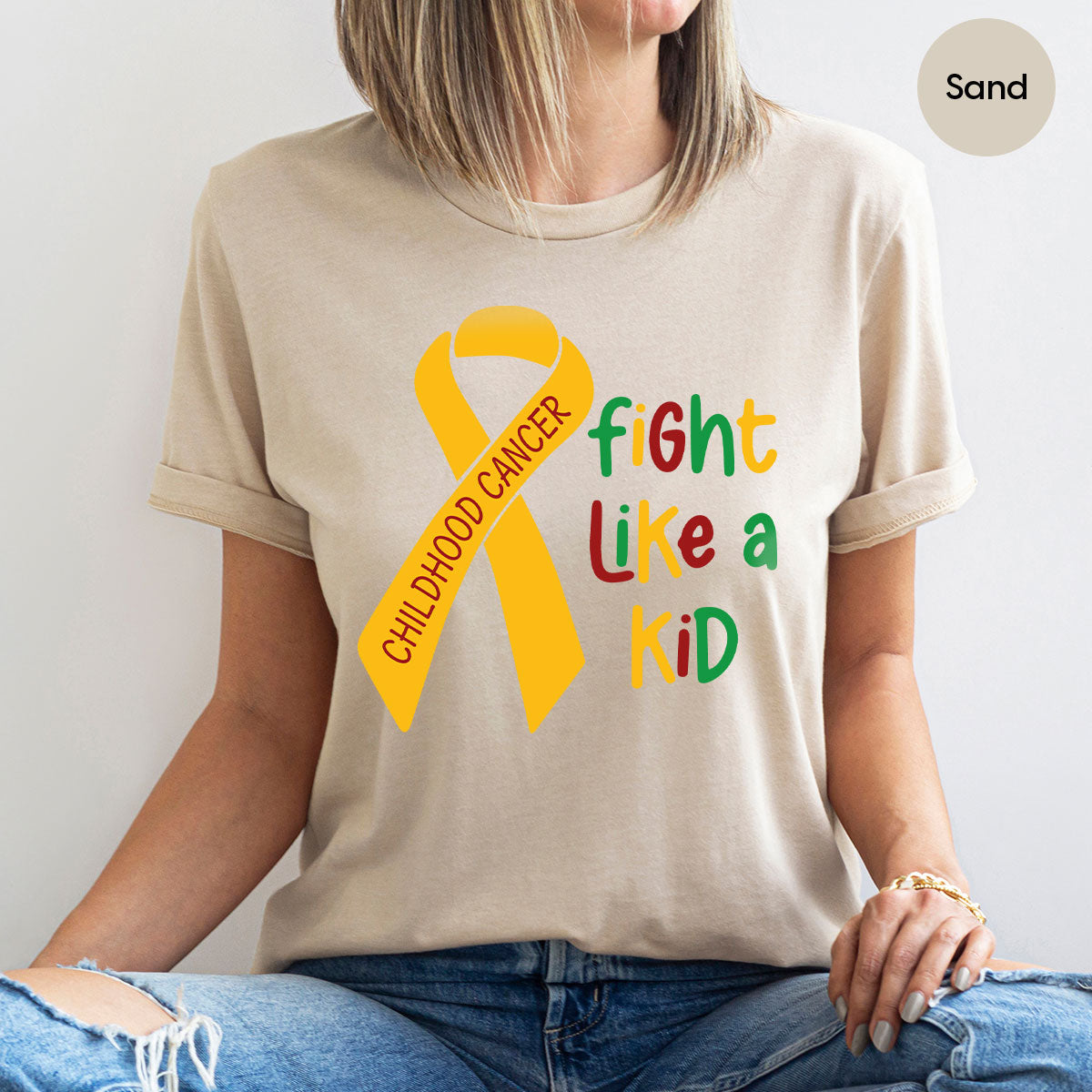 Fighting Like A Kid Shirt, Cancer Fight Shirt, Childhood Canver Fighter t-Shirt, Gift For Cancer Kids