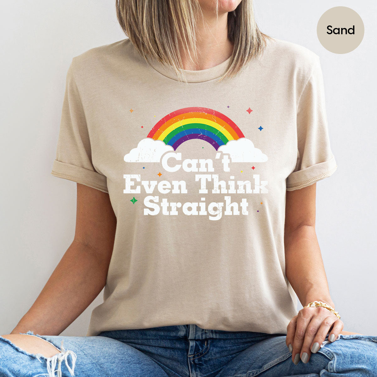 Can I Even Think Straight Shirt, Rainbow T-Shirt, LGBT T-Shirt