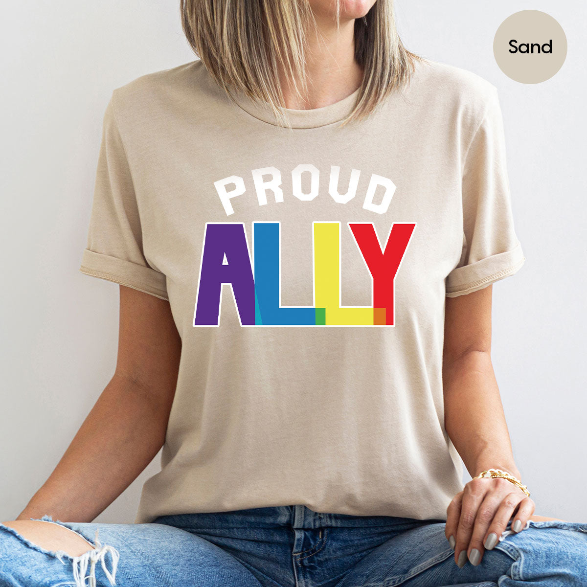 Proud Ally Shirt, LGBT Ally T-Shirt, LGBT Proud Tee