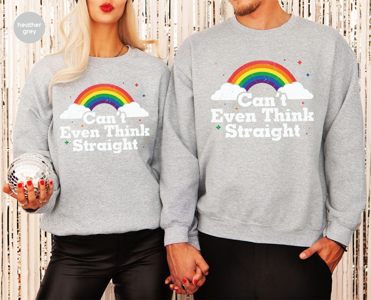 Can I Even Think Straight Shirt, Rainbow T-Shirt, LGBT T-Shirt