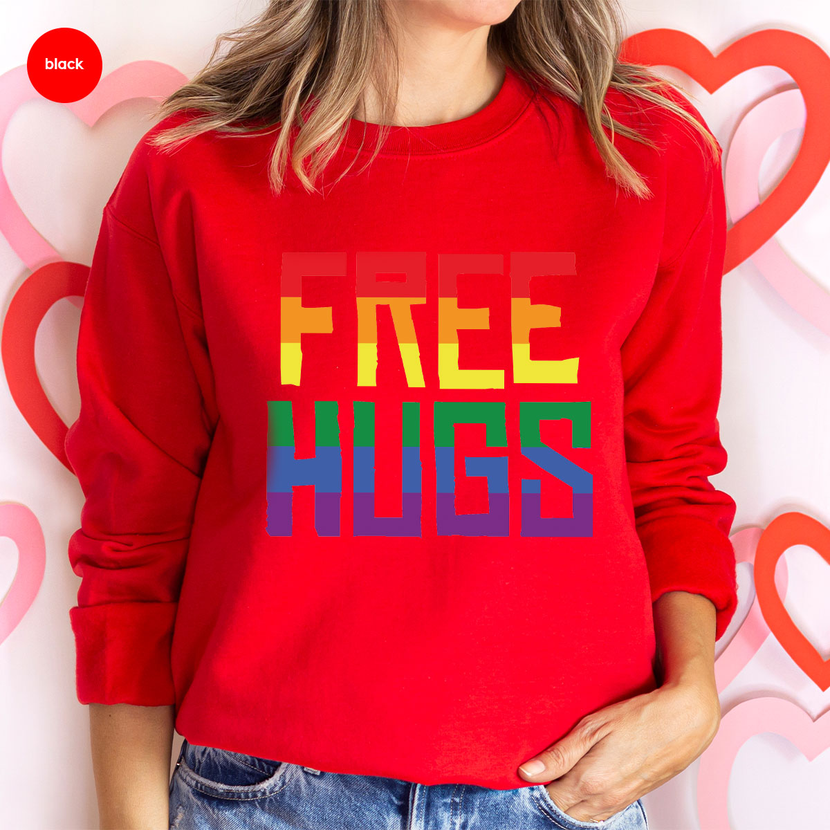 Cute LGBT Shirt, Free Hugs T-Shirt, Lovely Pride T-Shirt for LGBT