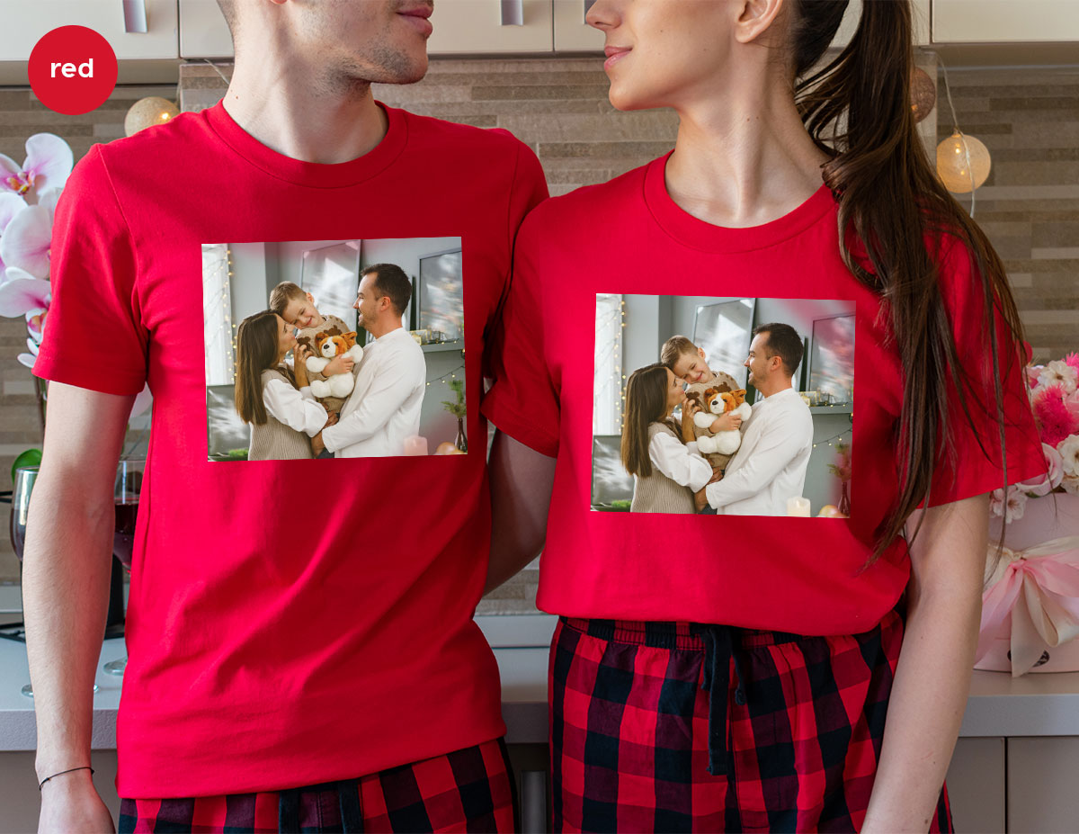 Custom Family T-Shirt, Customizable Photo Shirt, Baby Photo Tee, Family Custom Photo T-Shirt