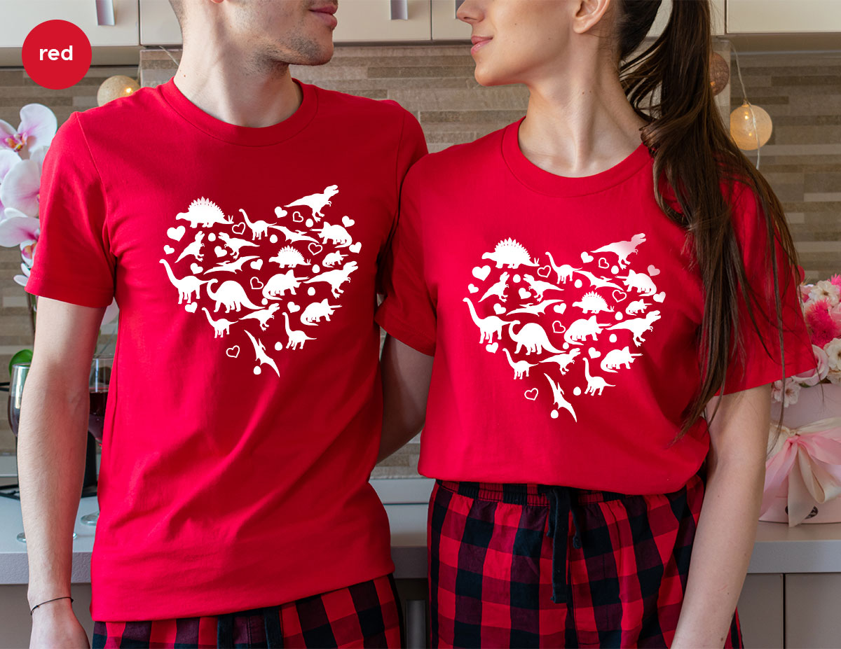 Dinosaur Shirt, Valentine Dinosaur T-Shirt, 2023 Valentine Gift