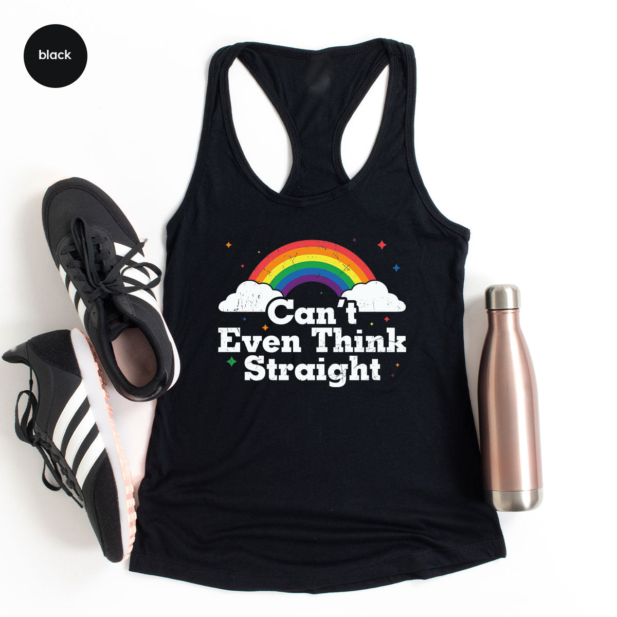 Can I Even Think Straight Shirt, Rainbow T-Shirt, LGBT T-Shirt