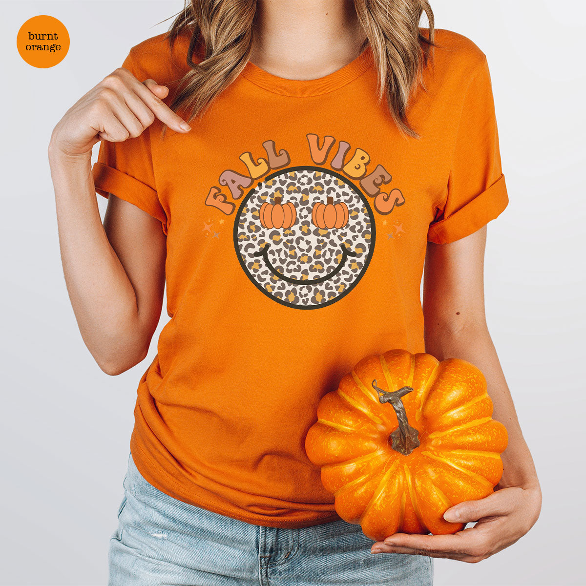 Fall Vibes Smile Shirt, Fall Vibes 2022 T-Shirt, Funny Thanksgiving Tee For 2022