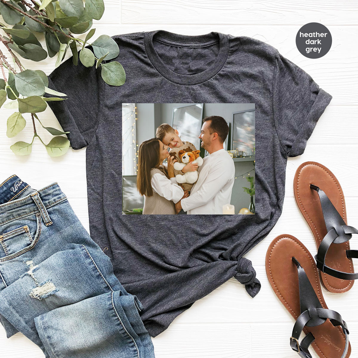 Custom Family T-Shirt, Customizable Photo Shirt, Baby Photo Tee, Family Custom Photo T-Shirt