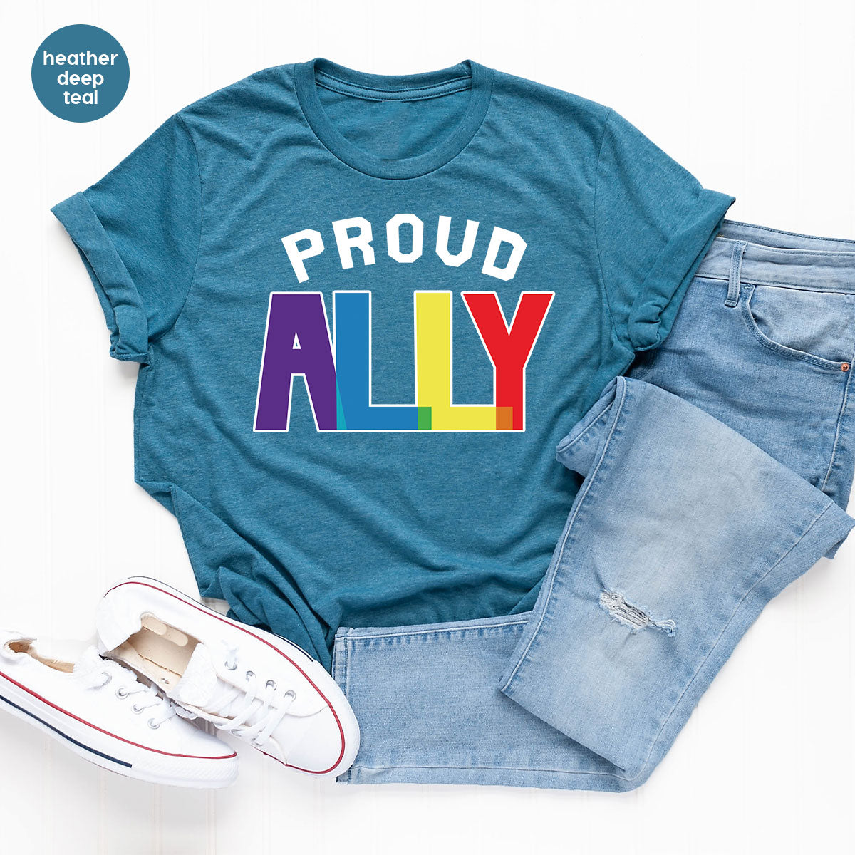 Proud Ally Shirt, LGBT Ally T-Shirt, LGBT Proud Tee