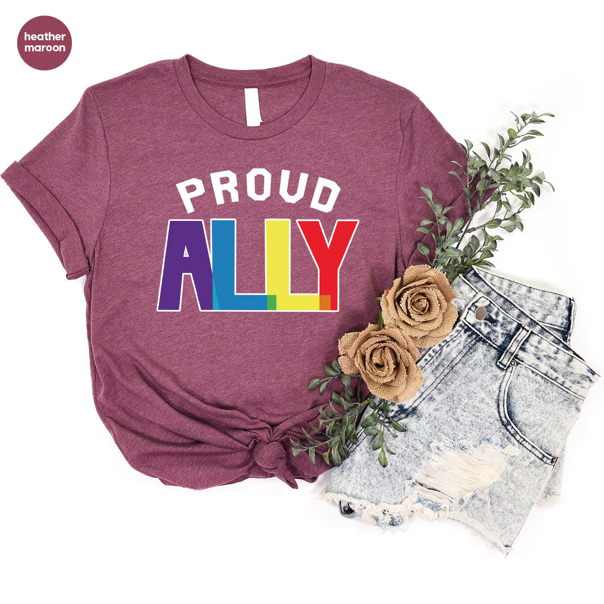 Proud Ally Shirt, LGBT Ally T-Shirt, LGBT Proud Tee