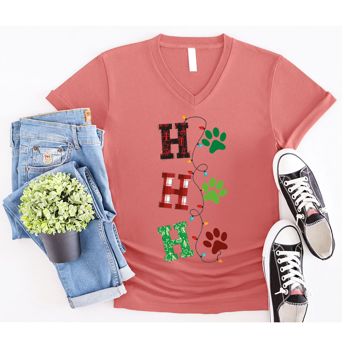 Christmas Cat Shirt, Santa Clause T-Shirt For Cat Mom, Pet Owner Christmas Tee, Dog Christmas Gift