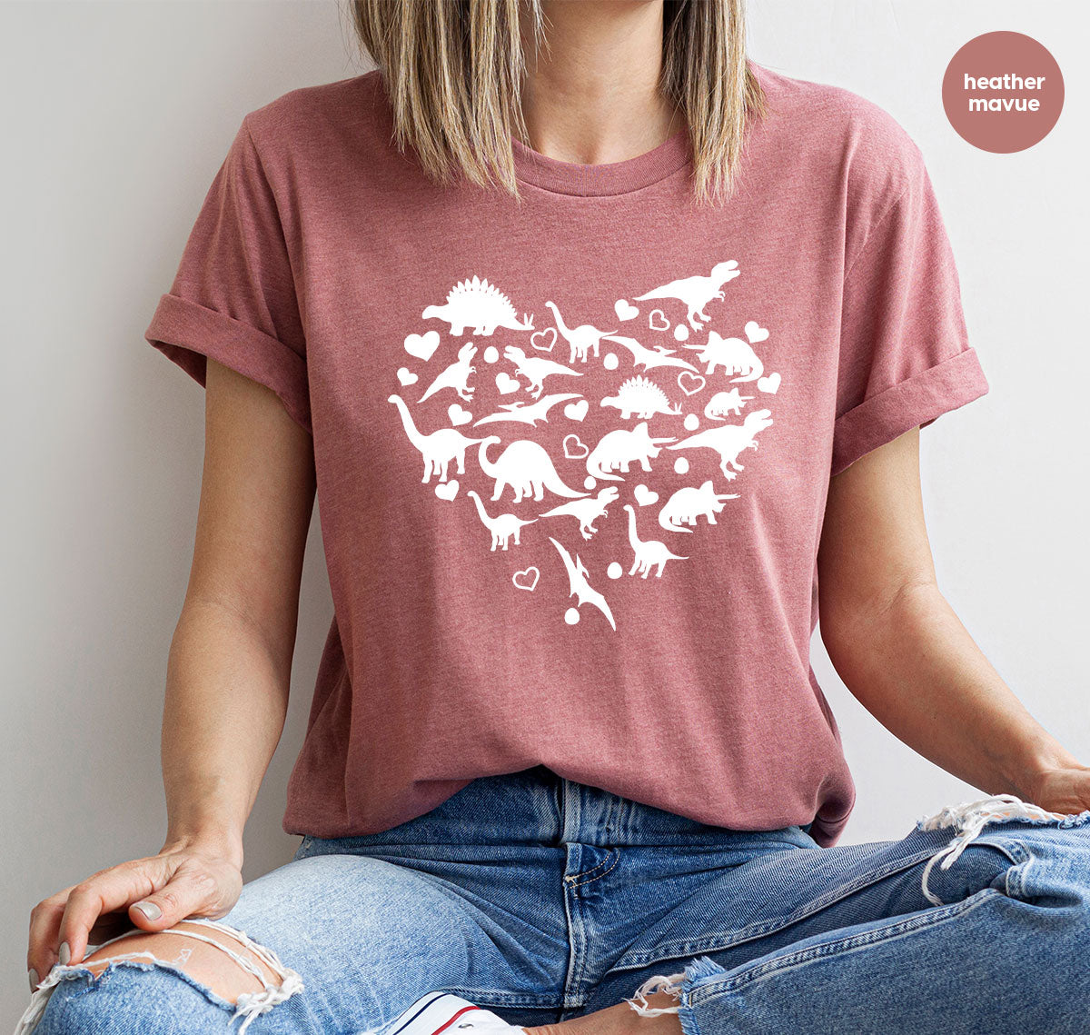 Dinosaur Shirt, Valentine Dinosaur T-Shirt, 2023 Valentine Gift