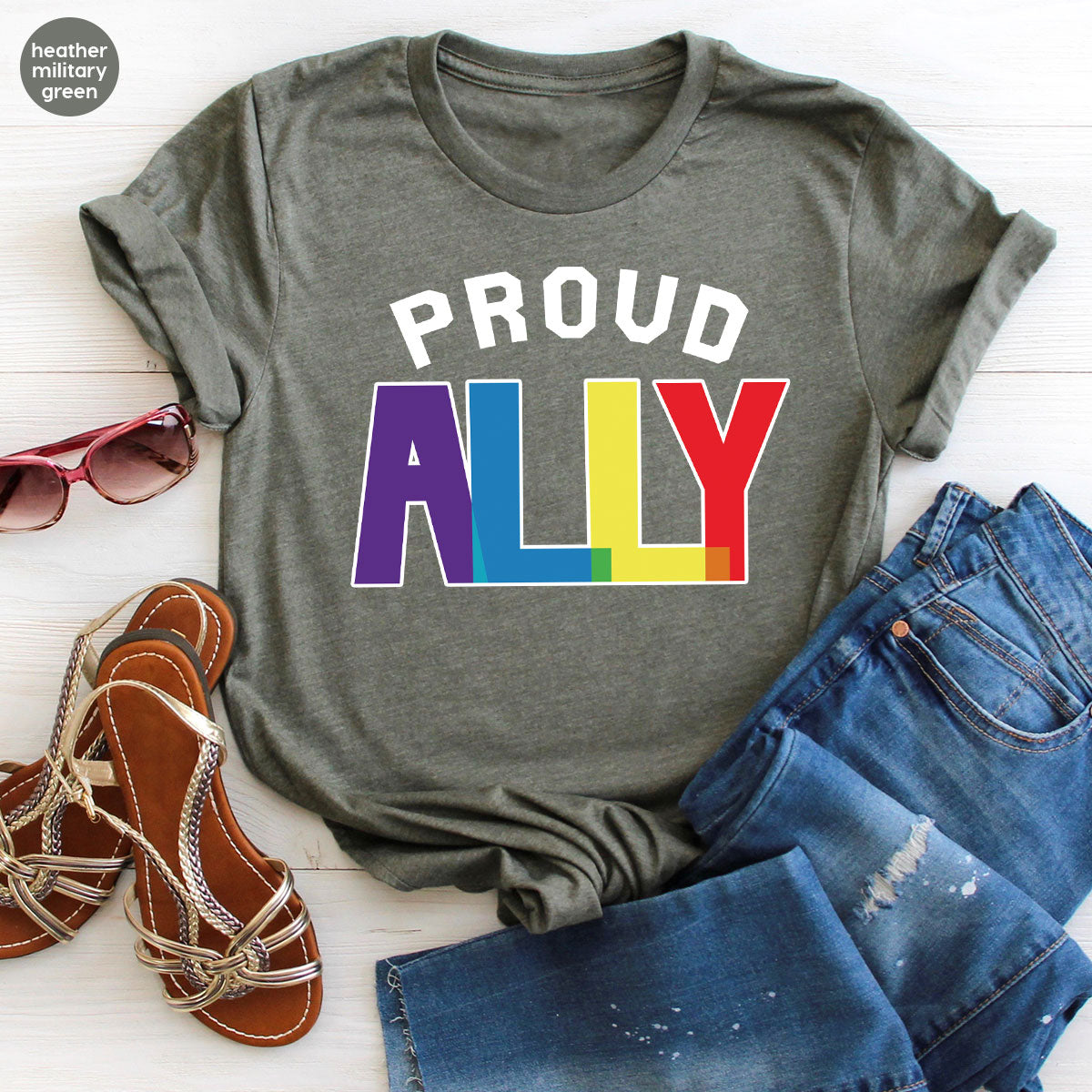 Proud Ally Shirt, LGBT Ally T-Shirt, LGBT Proud Tee