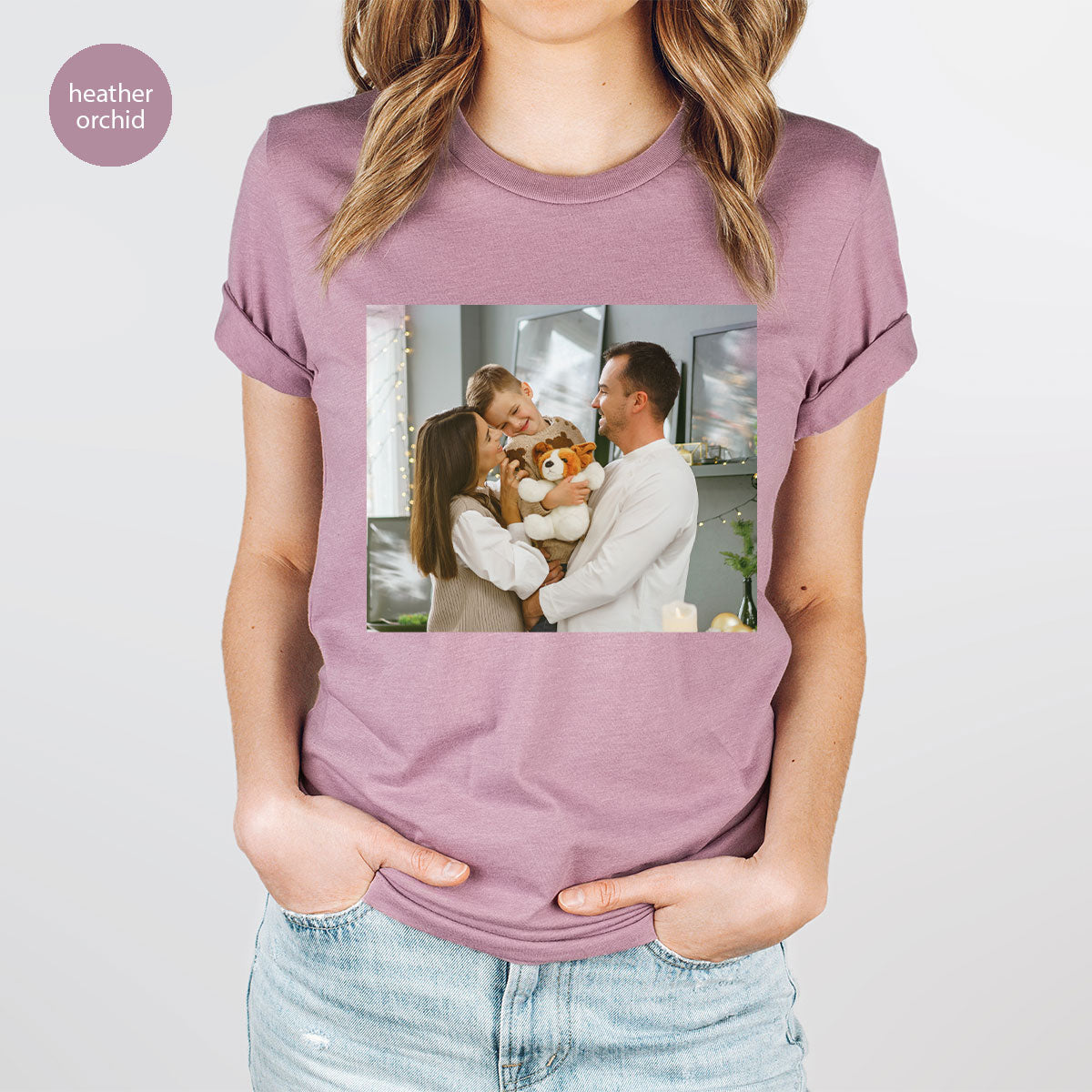 Custom Family T-Shirt, Customizable Photo Shirt, Baby Photo Tee, Family Custom Photo T-Shirt