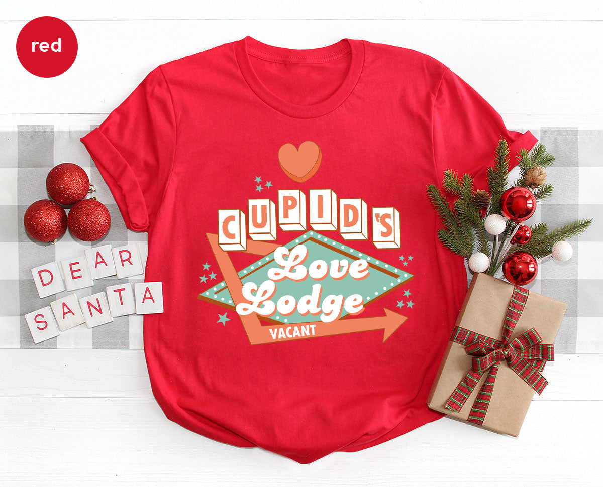 Love Lodge T-Shirt, Valentine's Day Tee, Cupid' Love Lodge Tee, Valentine Shirt