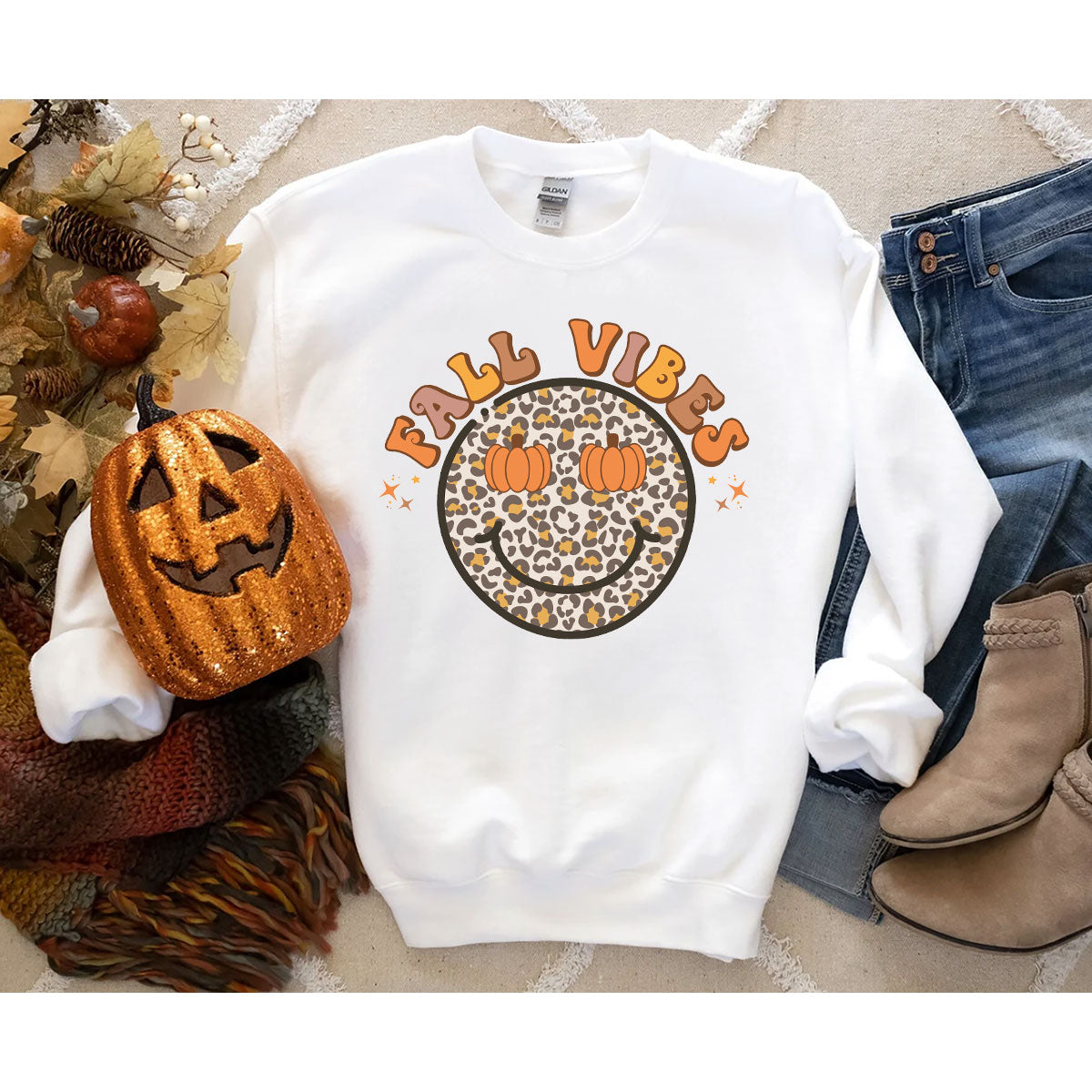 Fall Vibes Smile Shirt, Fall Vibes 2022 T-Shirt, Funny Thanksgiving Tee For 2022