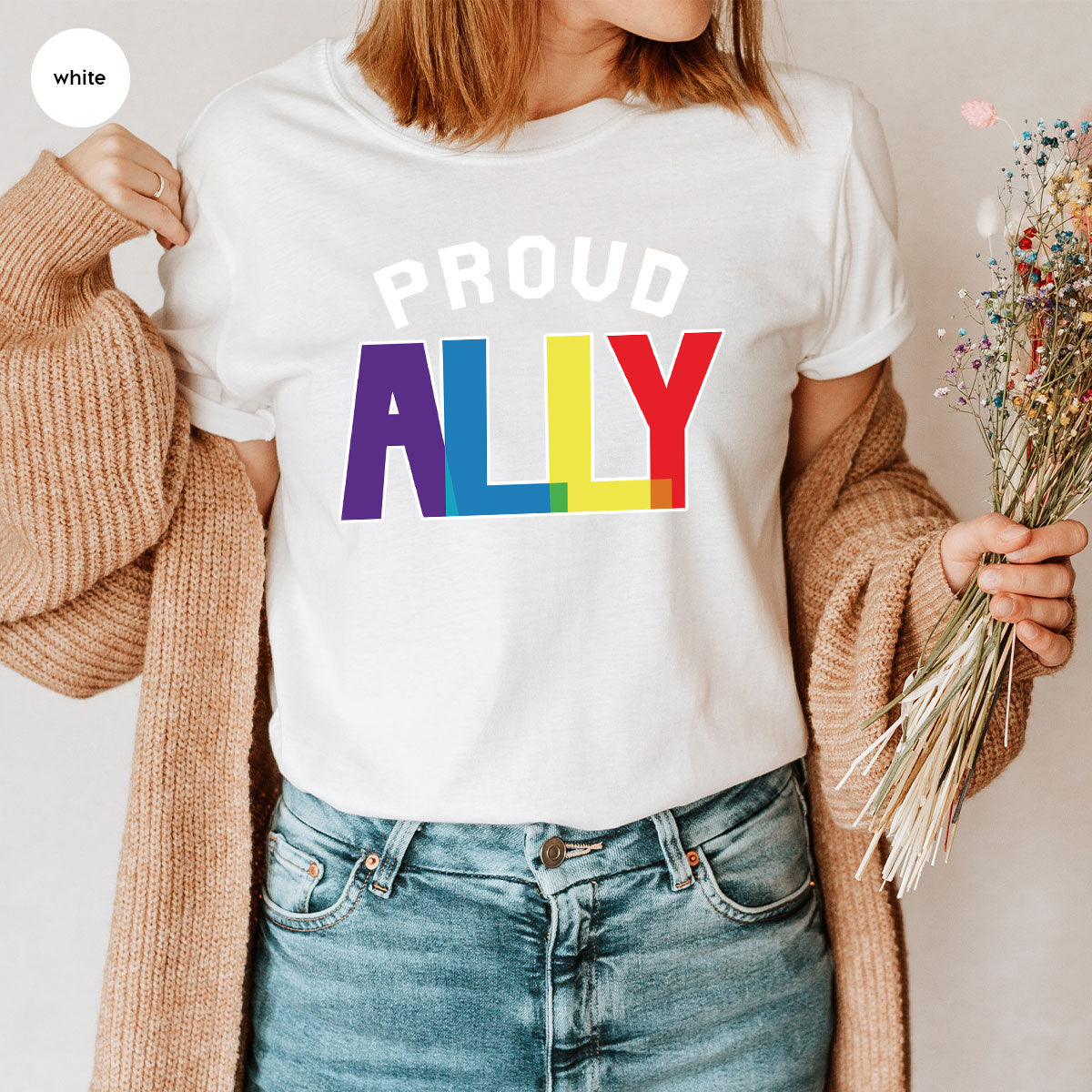 Proud Ally Shirt, LGBT Ally T-Shirt, LGBT Proud Tee