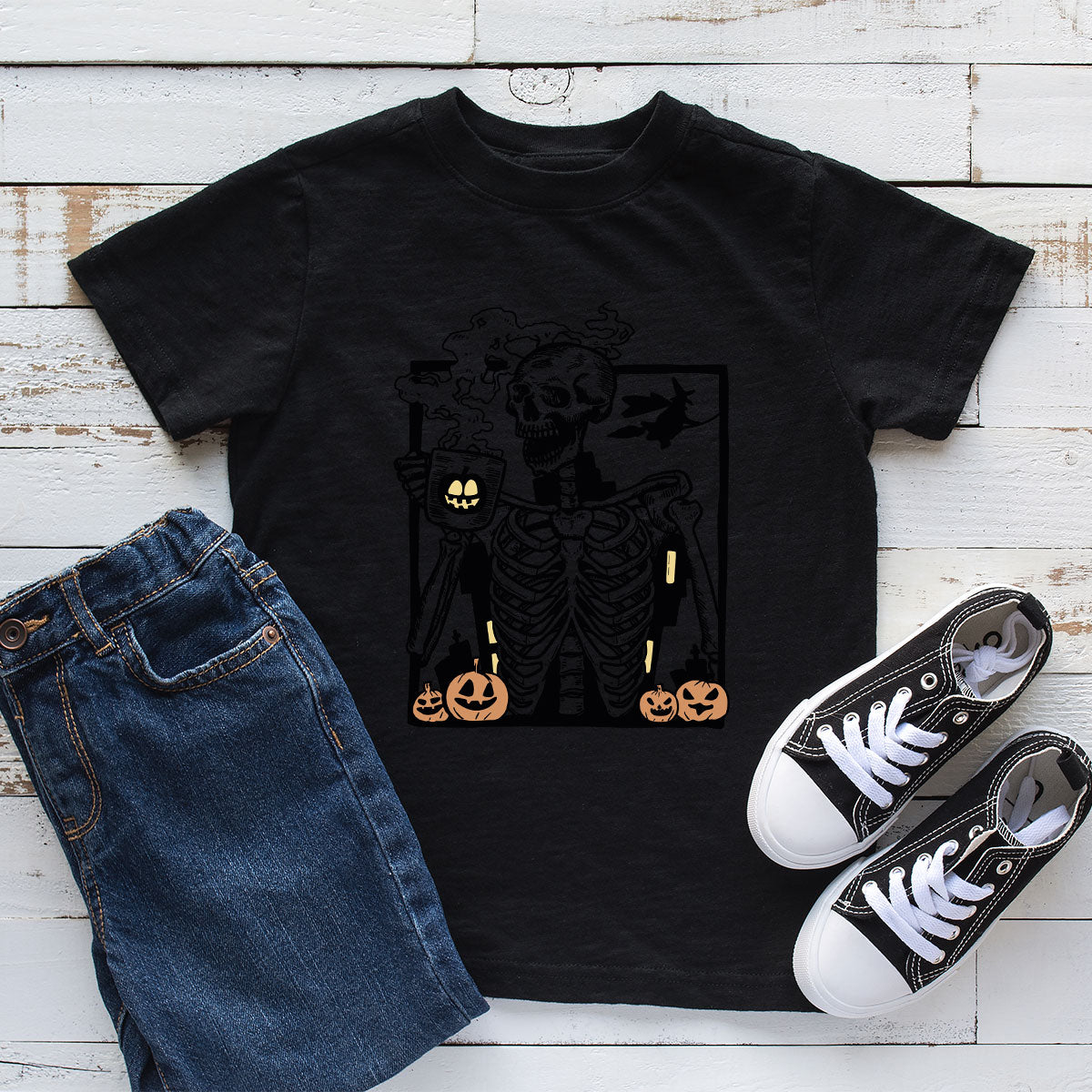 Halloween Skeleton Shirt, Creepy Halloween Tee, Funny Skeleton T-Shirt, Gift for Halloween