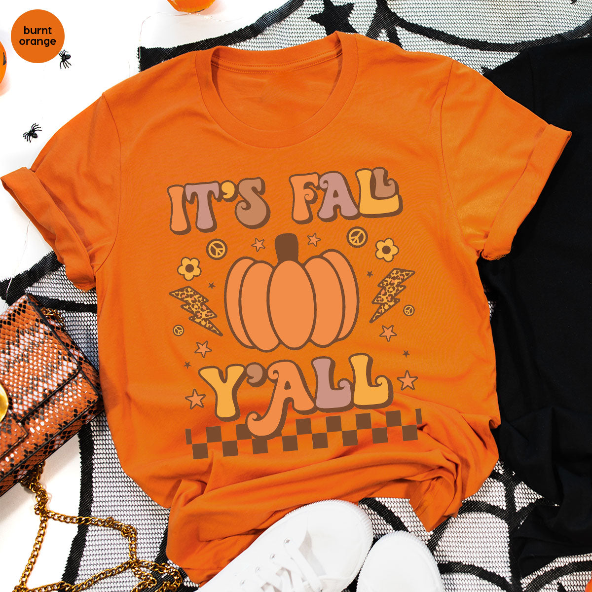 Halloween Fall Shirt, It's Y'Fall T-Shirt, Halloween Fall Hoodie, Long Sleeve and Short Sleeve Shirts