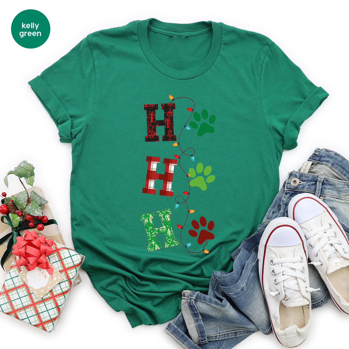 Christmas Cat Shirt, Santa Clause T-Shirt For Cat Mom, Pet Owner Christmas Tee, Dog Christmas Gift