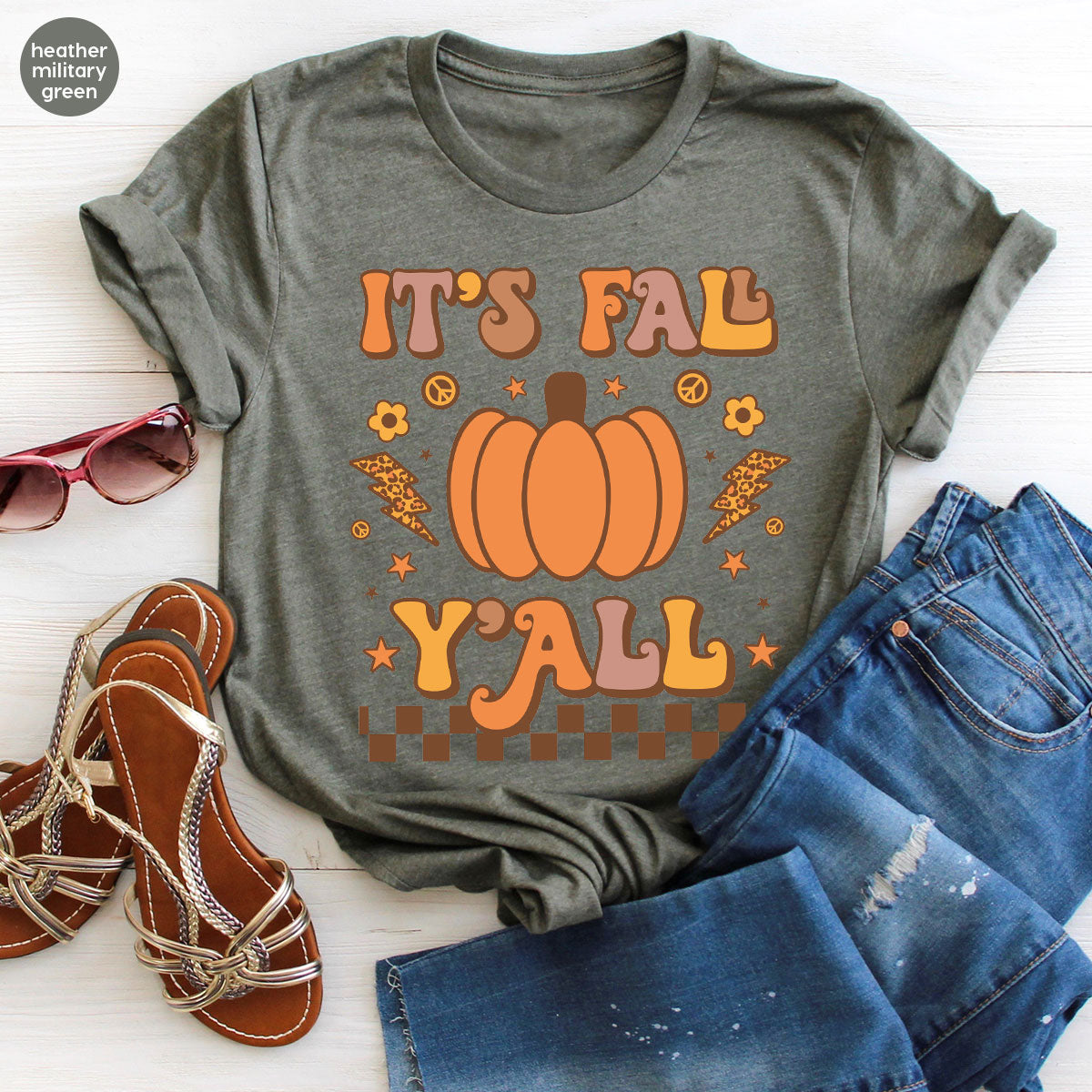 Halloween Fall Shirt, It's Y'Fall T-Shirt, Halloween Fall Hoodie, Long Sleeve and Short Sleeve Shirts