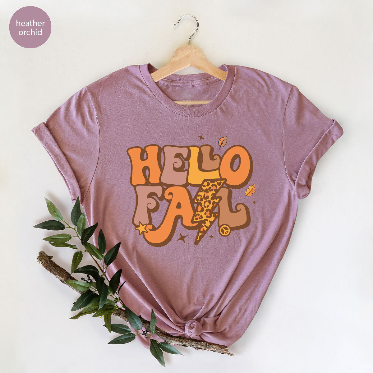 Hello Fall Shirt, Halloween Fall T-Shirt, Halloween 2022 Hoodie, Hello Halloween Long Sleeve Shirt