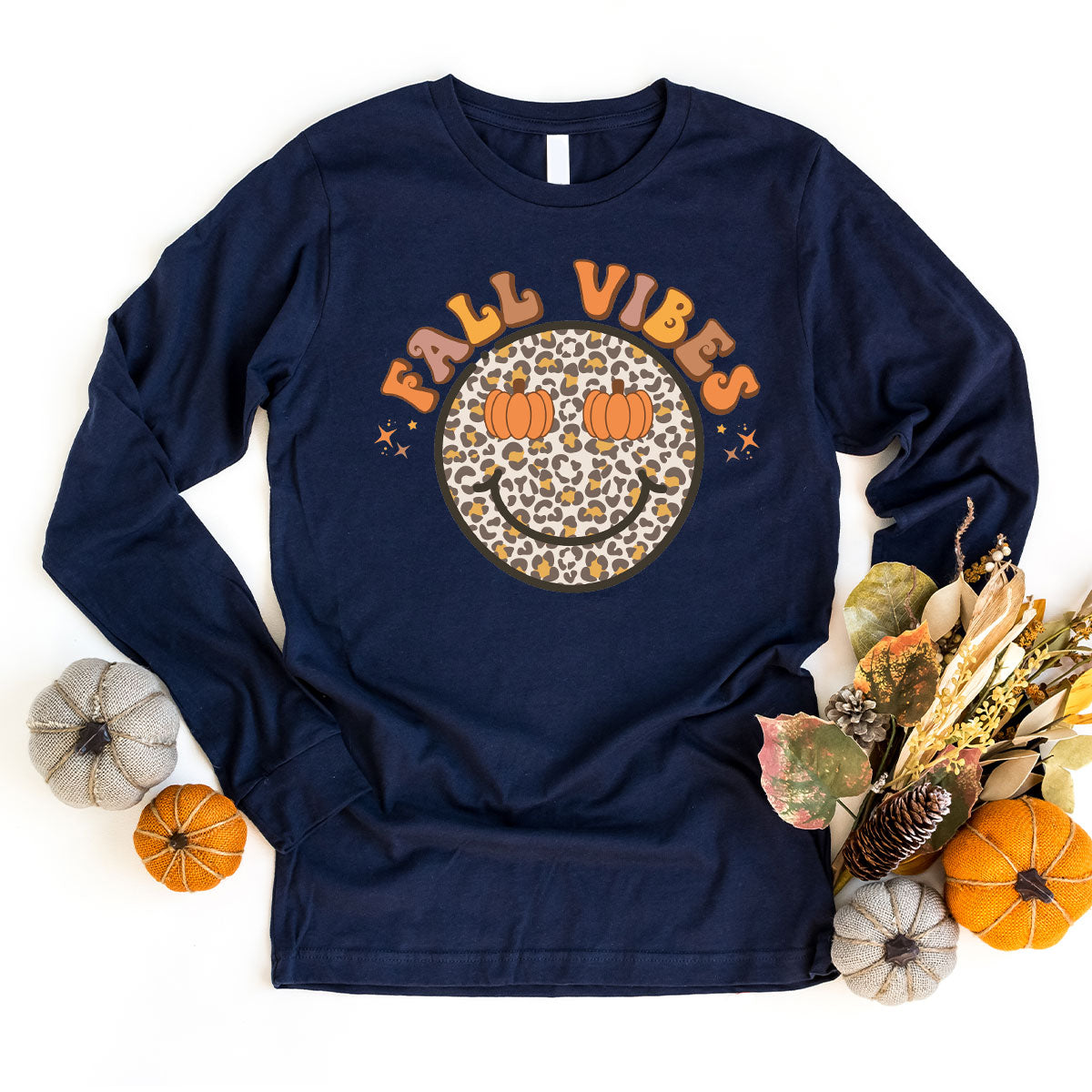 Fall Vibes Smile Shirt, Fall Vibes 2022 T-Shirt, Funny Thanksgiving Tee For 2022