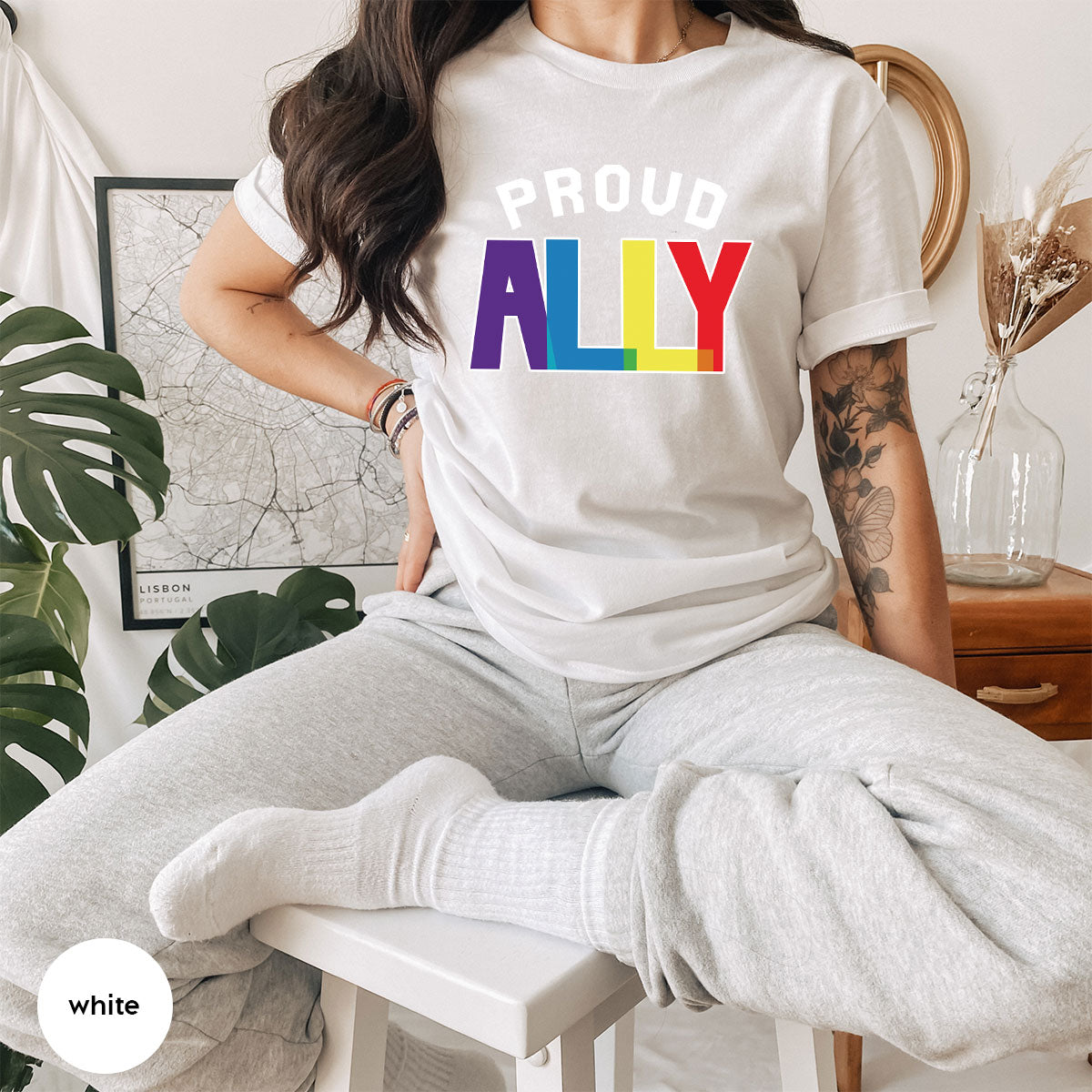 Proud Ally Shirt, LGBT Ally T-Shirt, LGBT Proud Tee