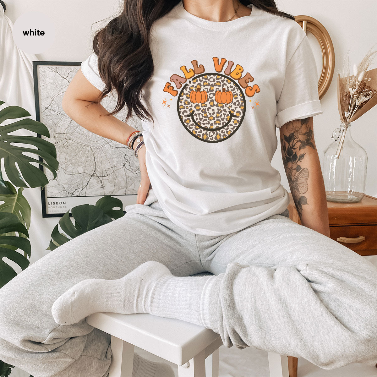 Fall Vibes Smile Shirt, Fall Vibes 2022 T-Shirt, Funny Thanksgiving Tee For 2022