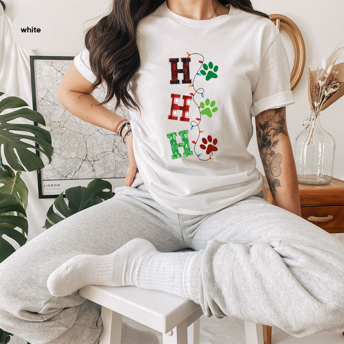 Christmas Cat Shirt, Santa Clause T-Shirt For Cat Mom, Pet Owner Christmas Tee, Dog Christmas Gift