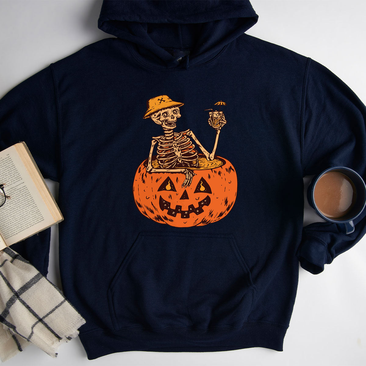 All over Unisex Halloween Hoodie- good Funny Halloween Hoodie - Unisex Halloween Hoodie/Don't be a Basic Witch